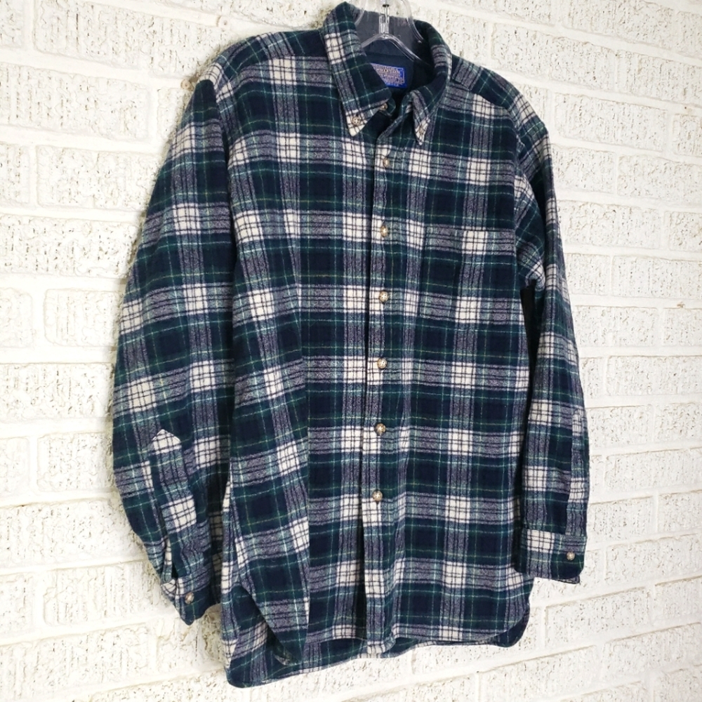 Pendelton Vintage Plaid Wool Flannel - Picture 2 of 6